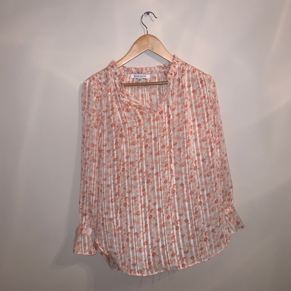 Rose & Olive Tops - Rose + Olive Orange/Pink Blouse